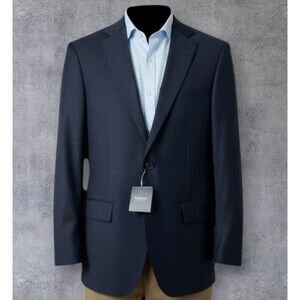 $429 INDOCHINO Mens Blazer Sport Coat Two Button Suit Jacket 38R Wool Gray NEW